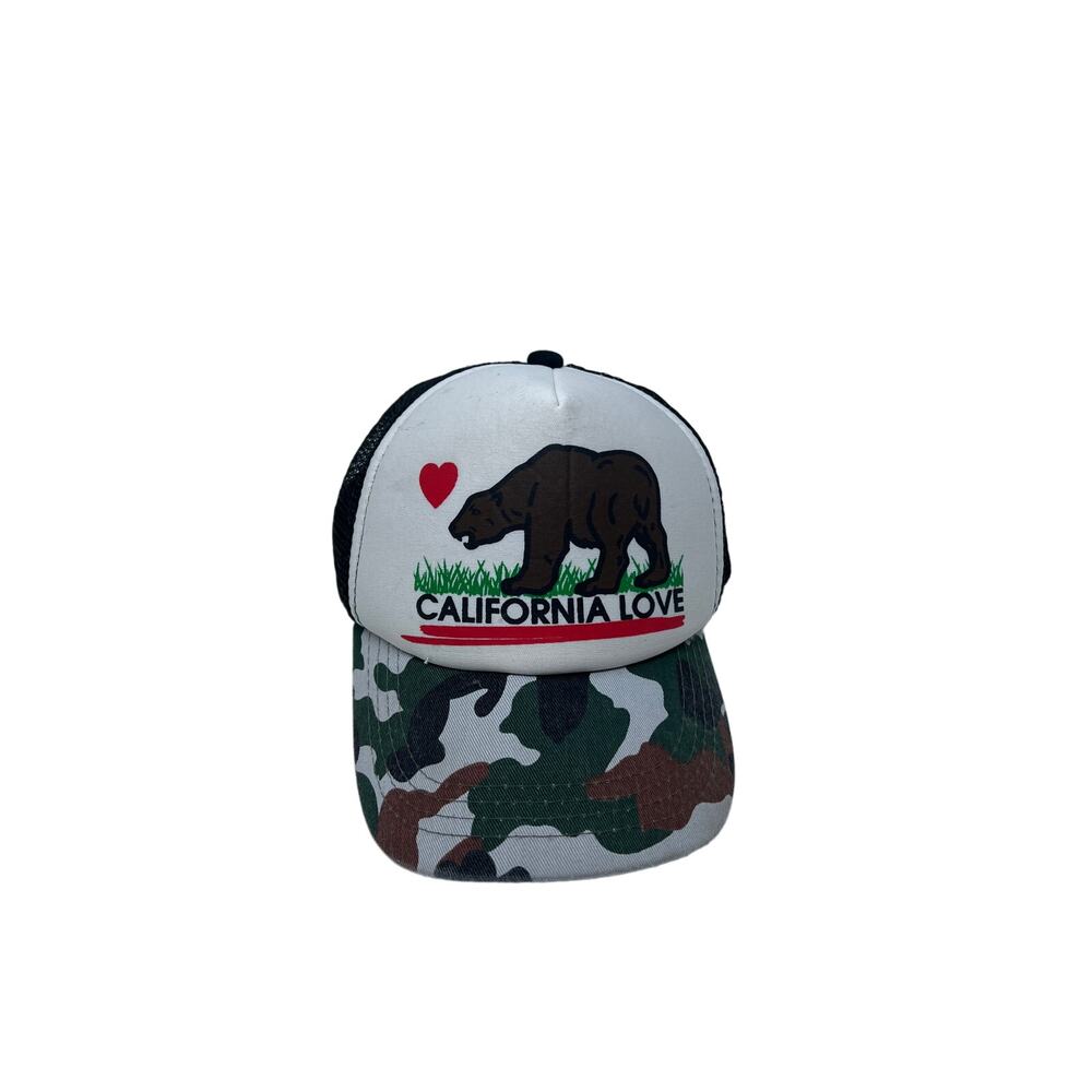 Vintage California Love Camo Snapback Hat Cap